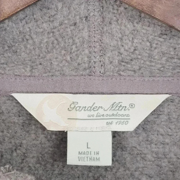 Gander Mountain Womens Hooded Pullover Fleece Sweatshirt Large Beige   6PT - Picture 4 of 8
